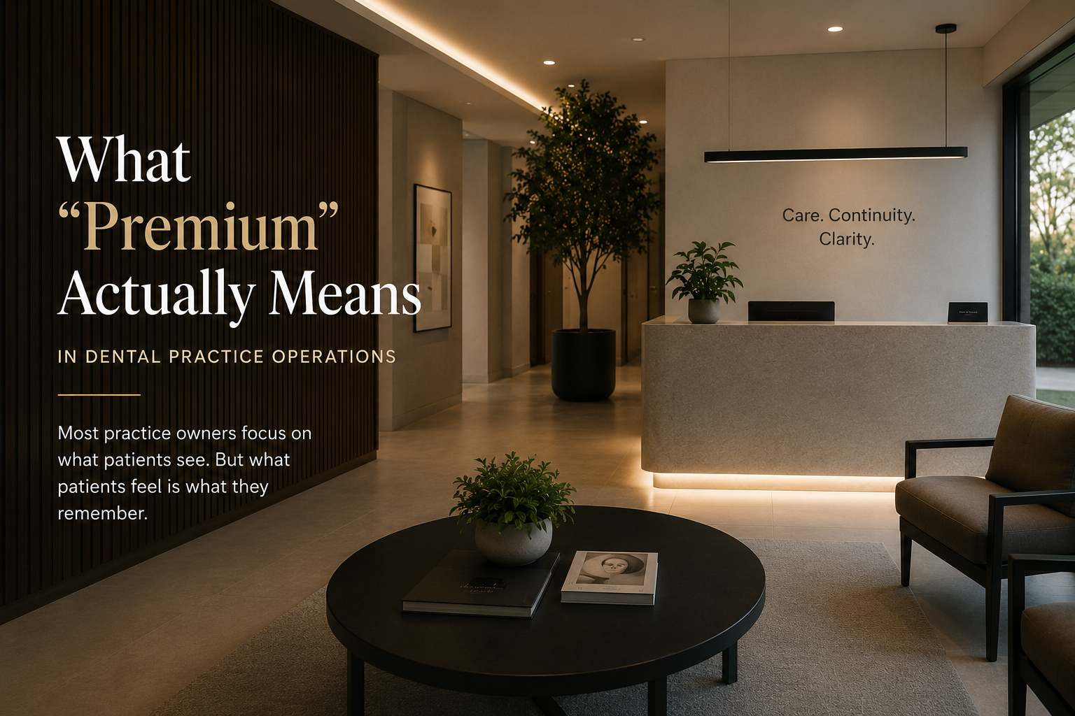 What "Premium" Actually Means In Dental Practice Operations